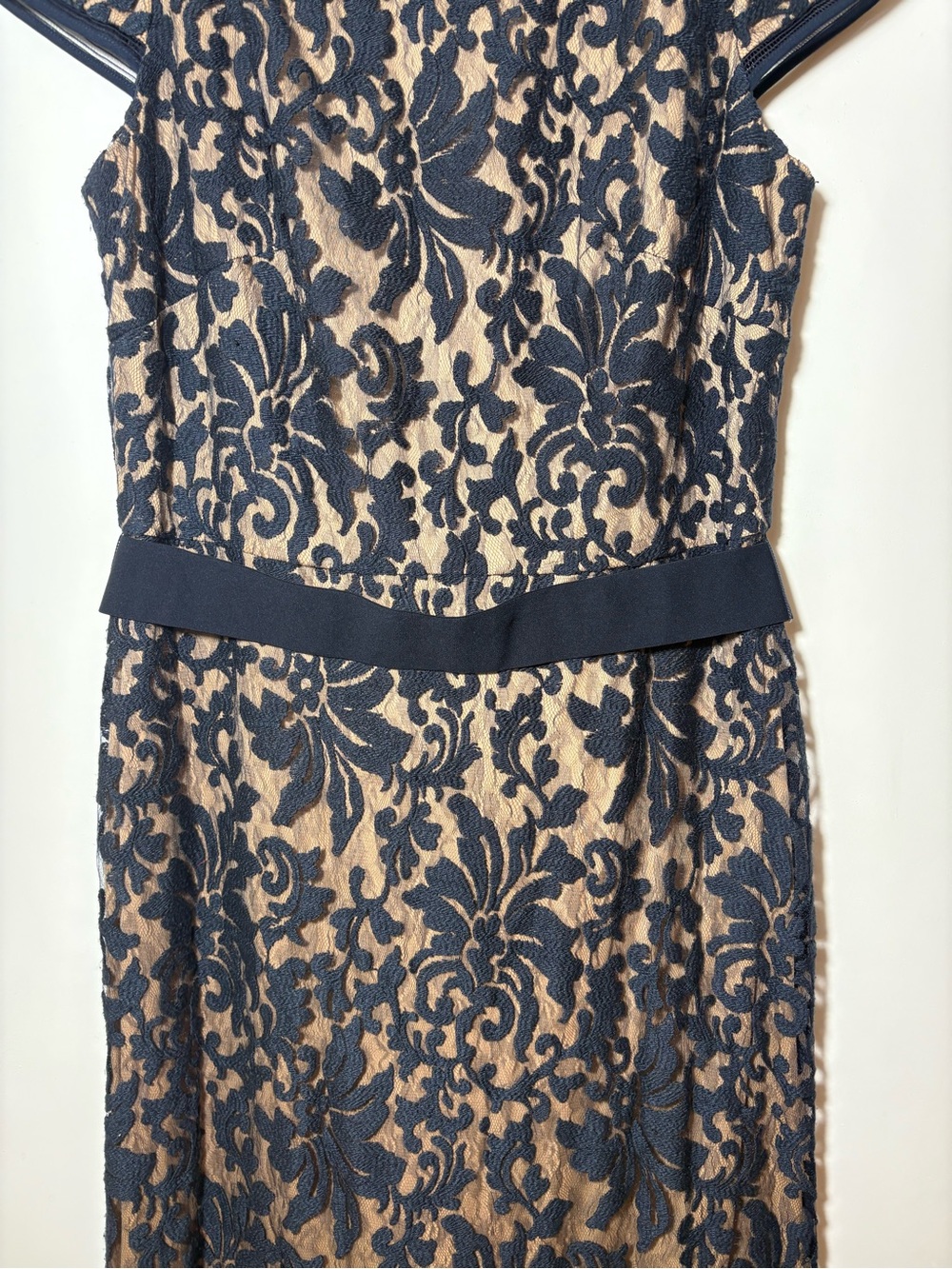 Tadashi Shoji Maxi Dress Women’s 16 Blue Gown Lace Mermaid Evening Victorian - Picture 7 of 15